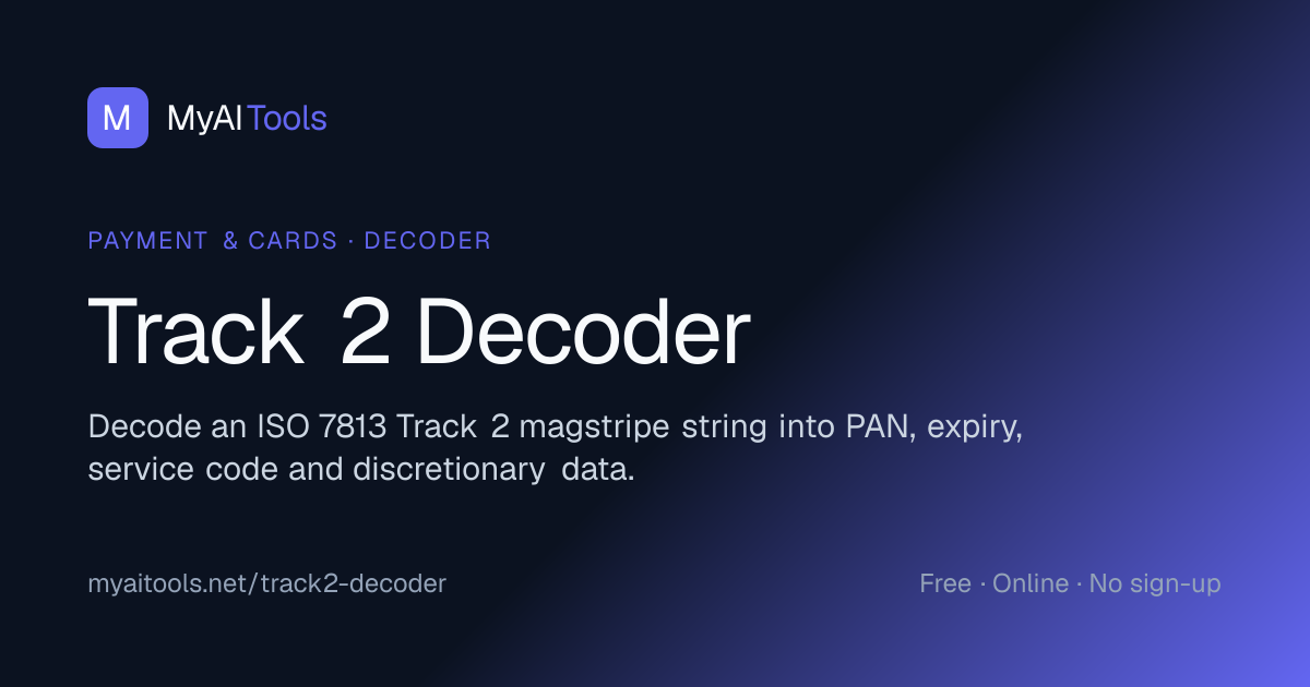 Track 2 Decoder - Decoder | MyAITools — MyAITools